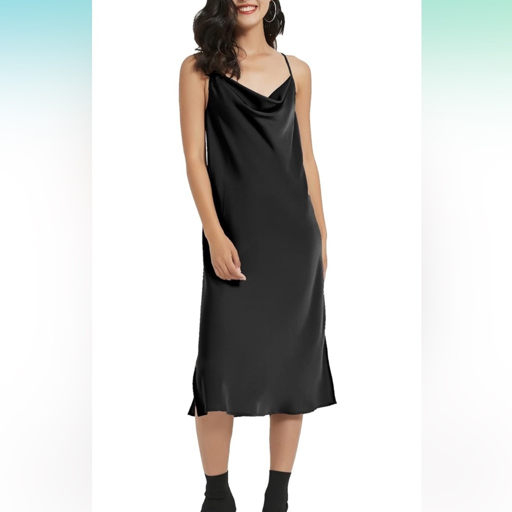 Black slip dress